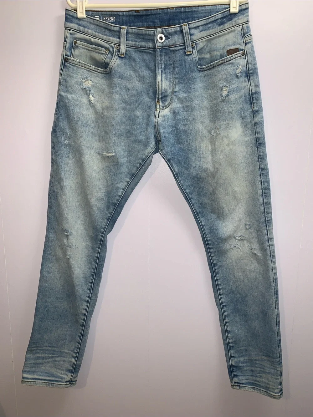 G-Star Raw Revend Skinny Distressed Jeans 34x30